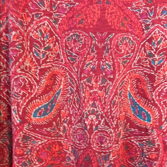 Lucky Brand Red Short Sleeve Blouse - Picture 3 of 7